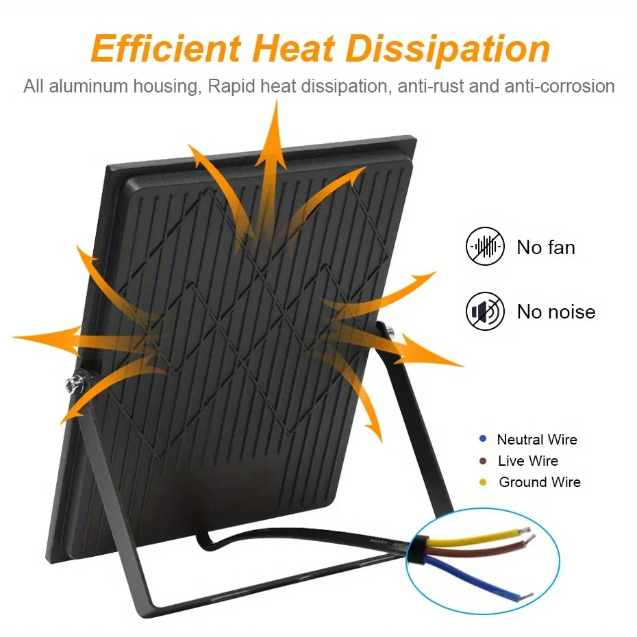 LED Floodlight AC220V 50W IP66 Waterproof For Outdoor Wall Garden 100W LED Reflector Street Lamp 30W Wall Flood Lights