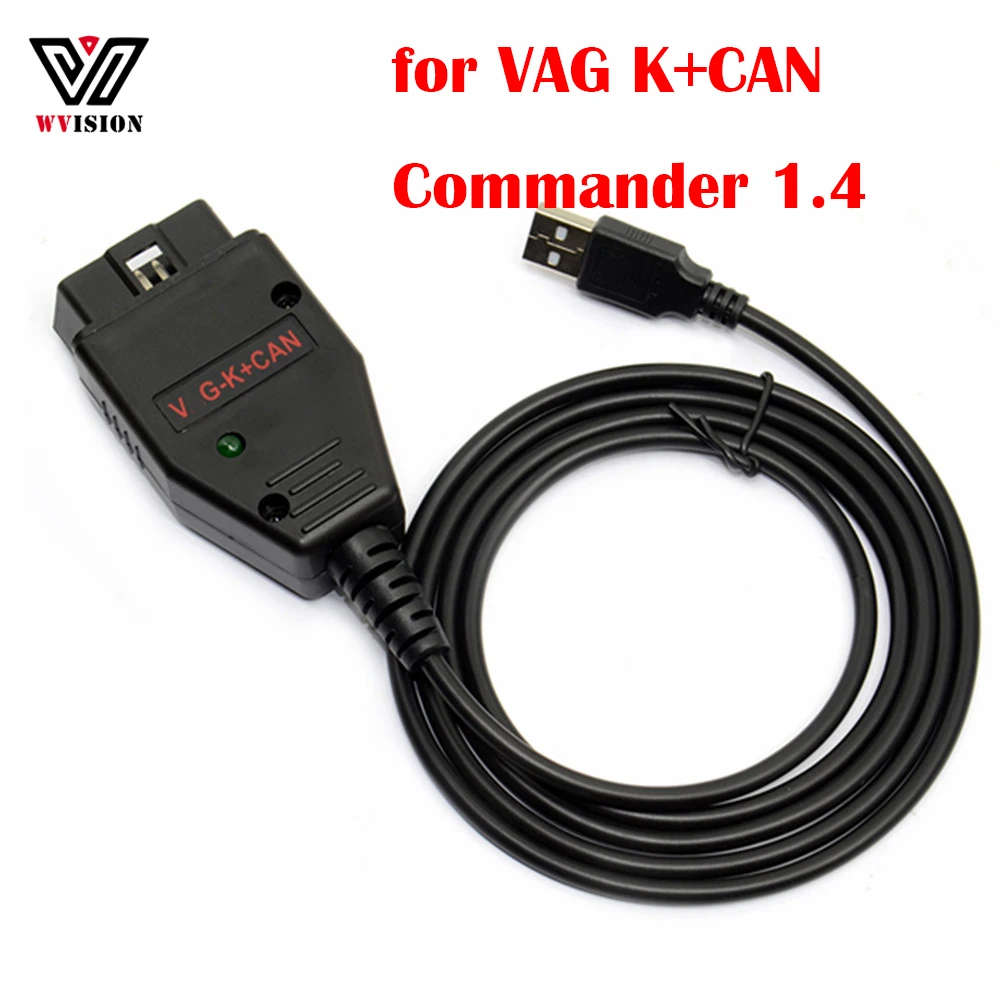 

For VAG K+CAN Commander 1.4 Obd2 Diagnostic Scanner Tool OBDII VAG 1.4 COM Cable for Vag Scanner Interface COM K-line