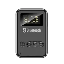 

Newest USB Bluetooth Transmitter Receiver 2 in 1 Wireless Audio 3.5mm Aux Car Adapter Support TF Card FM Outputs For TV PC Car