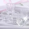 Mini Crystal Glass Clear Acrylic Small Octagonal Powder Liquid Nail Cup Nail Brush Cleaning Tools Liquid Power Mixing Bowl new 6