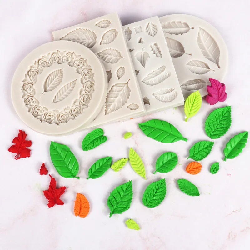 3D sugarcraft resin clay homemade bakeware silicone mold maple leaf cake decorating tools chocolate baking mould silicone mold cake decorating tools