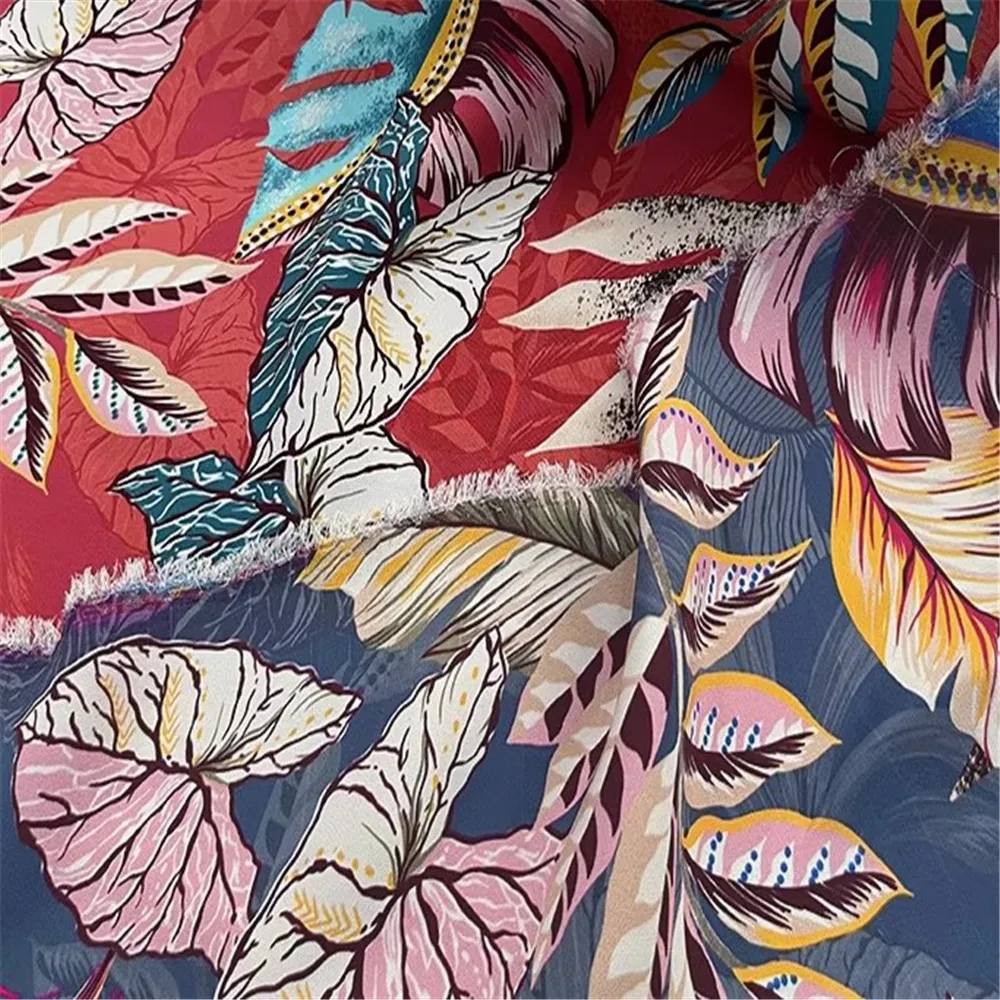 

Красочная Высокая мода двусторонняя печать двусторонняя шелковая ткань для женщин роскошный шарф для платья