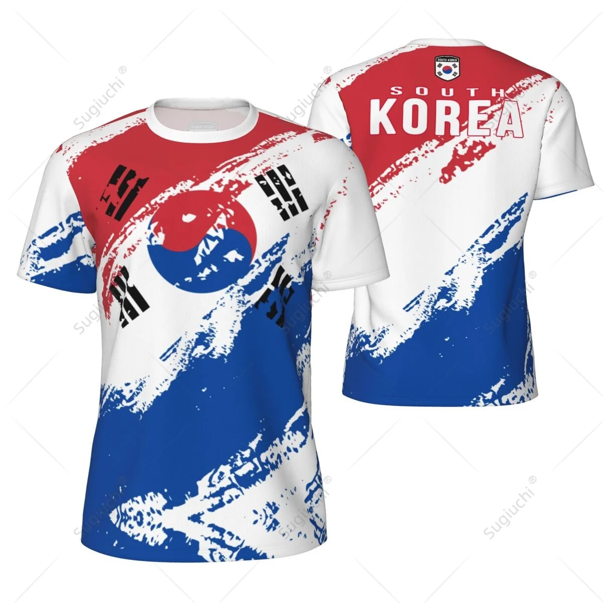 KOREA 3D-Druck Sport Schnelltrocknend Atmungsaktiv Herren T-Shirt Outdoor Fußballtrikot Team Fan Eltern-Kind Kurzarm Kleidung Sommer