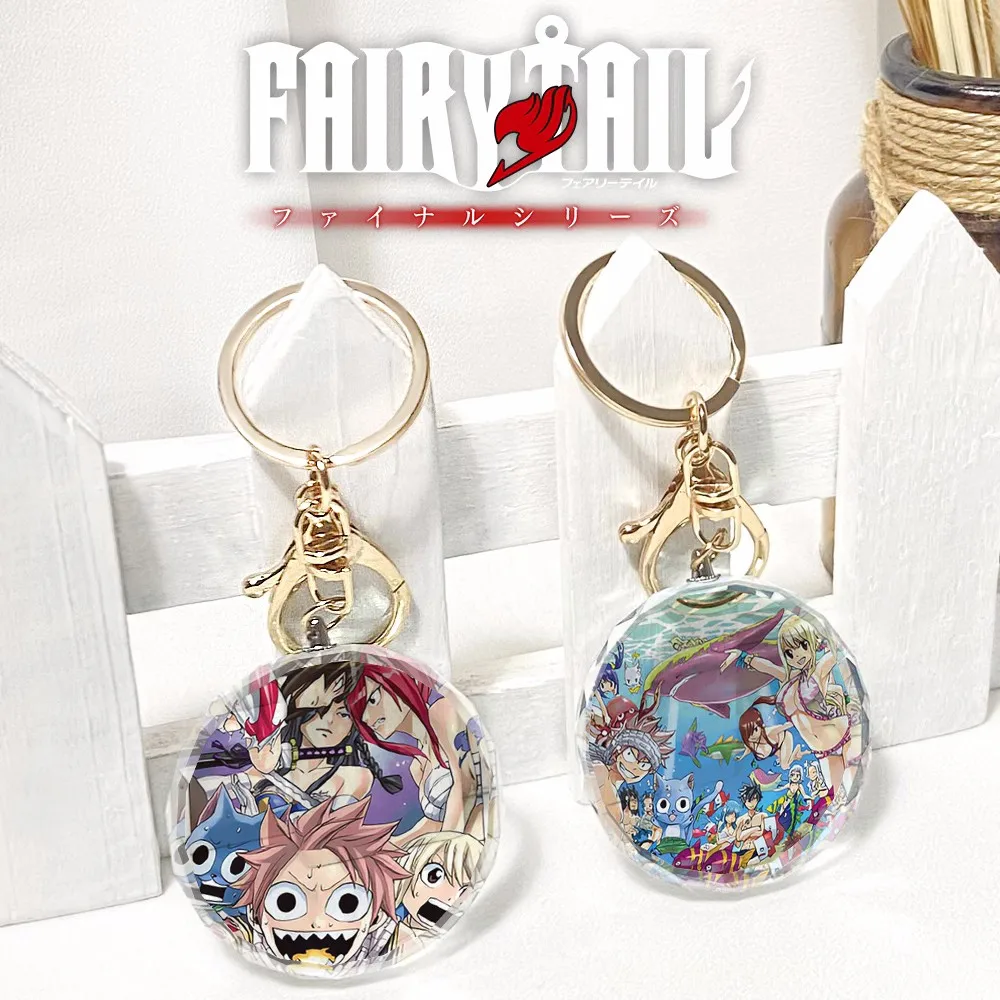 

Anime FAIRY TAIL Etherious Transparent Keychain Cosplay Acrylic Figure Keyring 4838 Kids Collection Toy