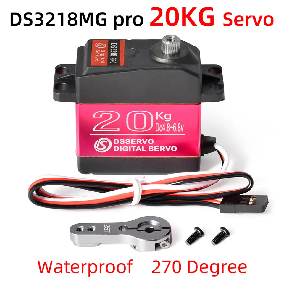 Dsservo Waterproof RC Servo DS3218 20KG DS3225 25KG DS3235 35KG 180/270 Degree for 1/8 1/10 1/12 RC Car Metal Gear Digital Servo image 12