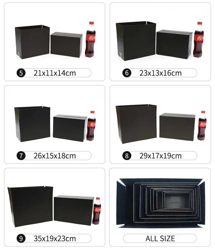 5pcs/10pcs / black and pink paper box 3-layer corrugated paper packaging gift box supports customized size and logo 13 Sfae57d33a9004fedb3d1334a3257511a3