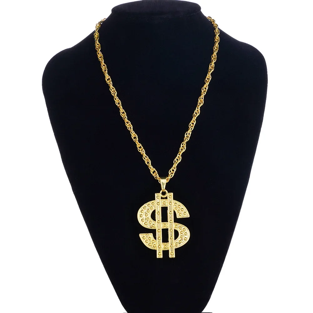 Collana Hip Hop Rock placcata oro 18 carati di moda collana con ciondolo in  acciaio inossidabile con segno di denaro dollaro usa regalo di gioielli da  donna da uomo - AliExpress, image size:1000x1000