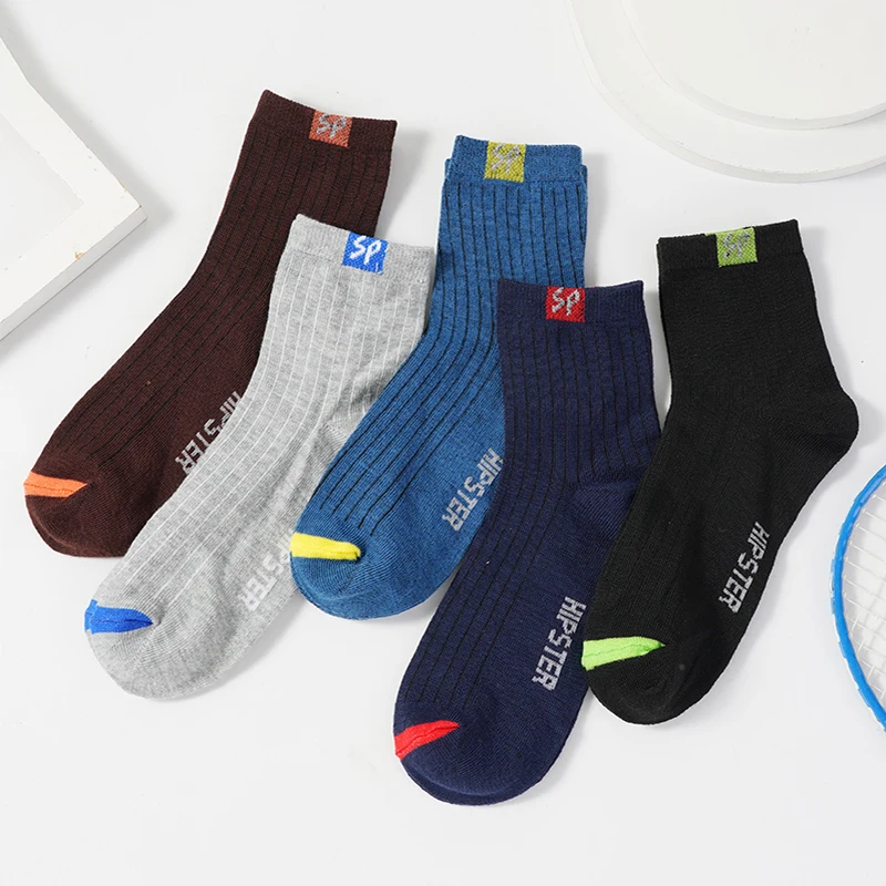 

Men's Polyester Cotton Casual Socks Fashion Street Fun New Styles Middle Tube Soft Breathable Sock