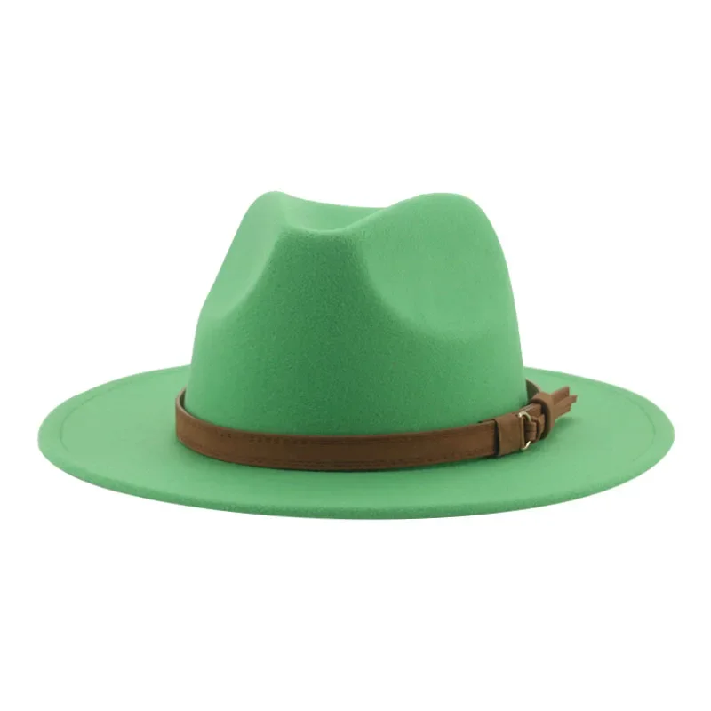 Cappello Fedora Classico Unisex A Tesa Larga – Feltro In Cotone E Poliestere – Con Fascia E Taglio Regolabile