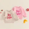 2024-05-27 Lioraitiin Autumn Sweatshirts for Girls Long Sleeve Crewneck Letter Embroidery Loose Fit Pullover Tops 1