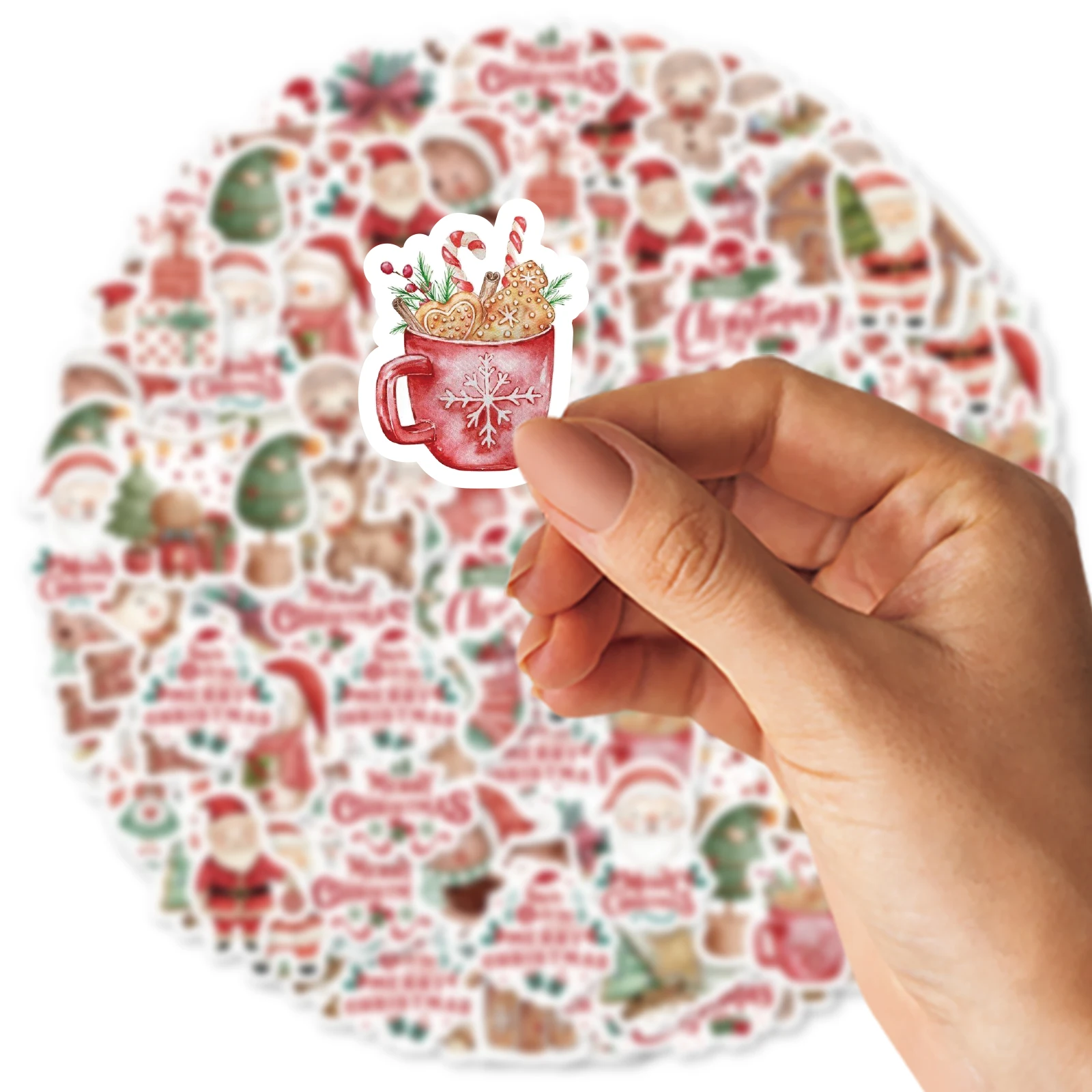 Cartoon stickers decorative stickers animal stickers graffiti stickers 46pcs Santa Elk Gift Christmas themed graffiti stickers Decorated notebook Water cup Suitcase Guitar Classic toy decals