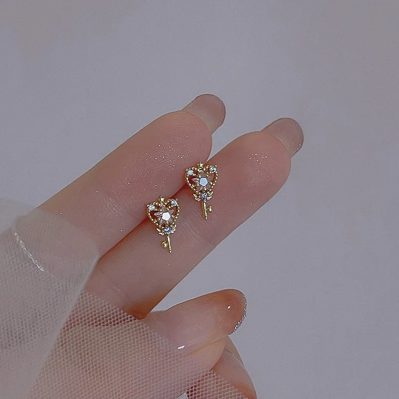Koreanische Exquisite Libelle Herz Schmetterling Ohrringe Für Frauen Bling Zirkon Stud Ohrring Mädchen Hochzeit Party Süße Schmuck Brincos – Detail 17