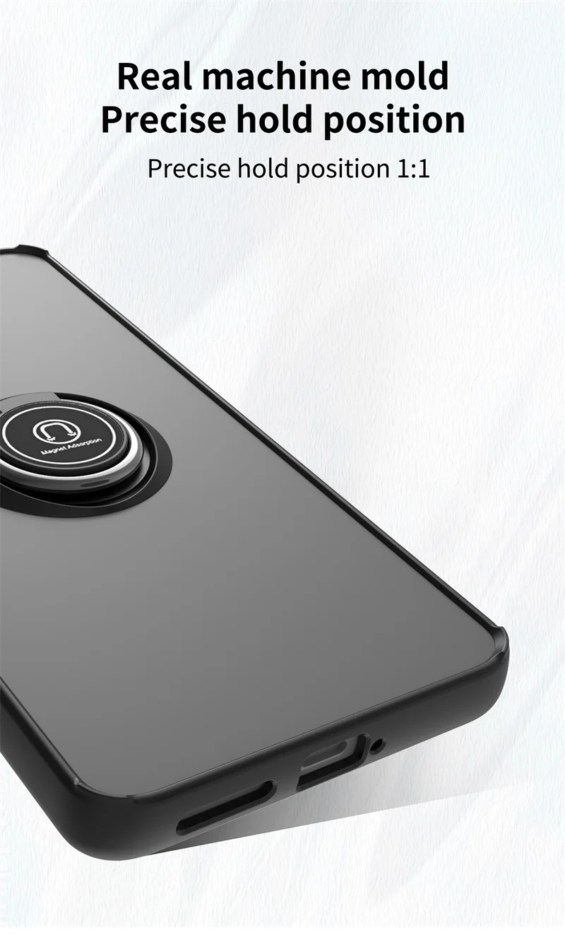 حافظة لهاتف Xiaomi 11T Pro حافظة مغناطيسية بحامل حلقي مدرع لهاتف Xiaomi 11T Mi 11T Mi 11 T Pro Xiaomi11T غطاء خلفي صلب غير لامع