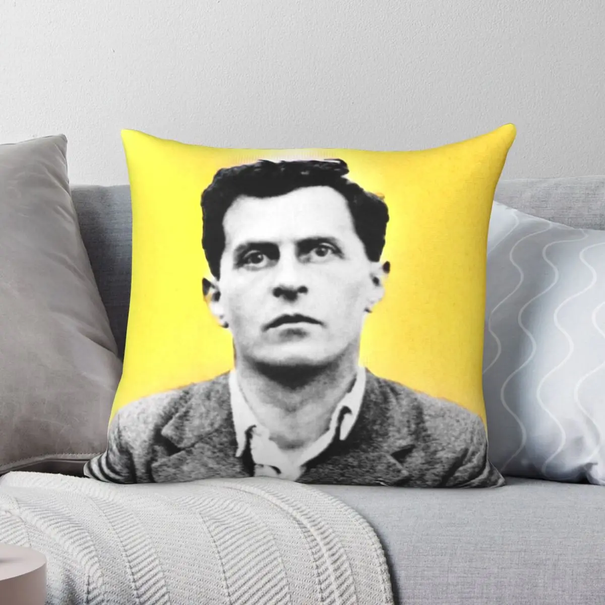 

Wittgenstein Stylized Square Pillowcase Polyester Linen Velvet Printed Zip Decor Throw Pillow Case Sofa Seater Cushion Case