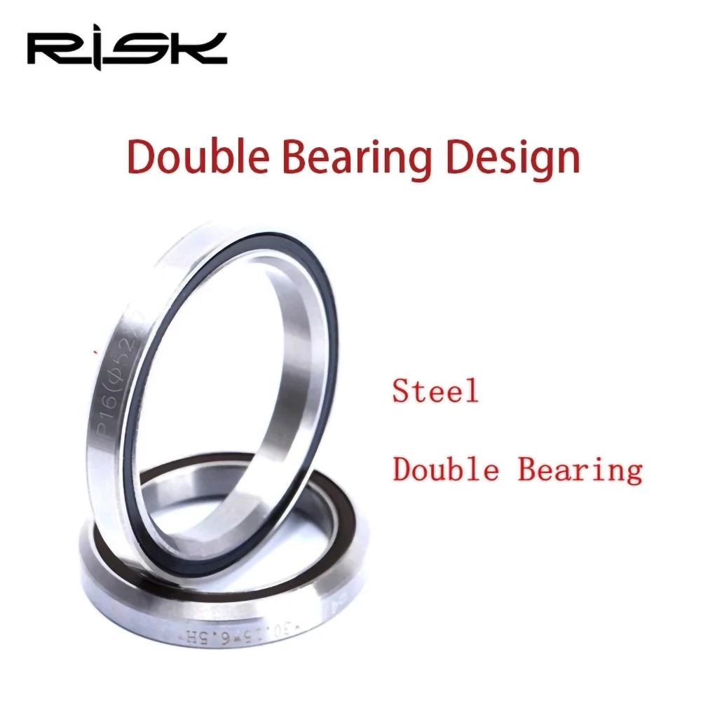 RISK DH-44F Mountain Road Bicycle External Headset For 44mm With 28.6mm Straight Fork or 1.5 Taper Pipe Fork Bicycle Accessories