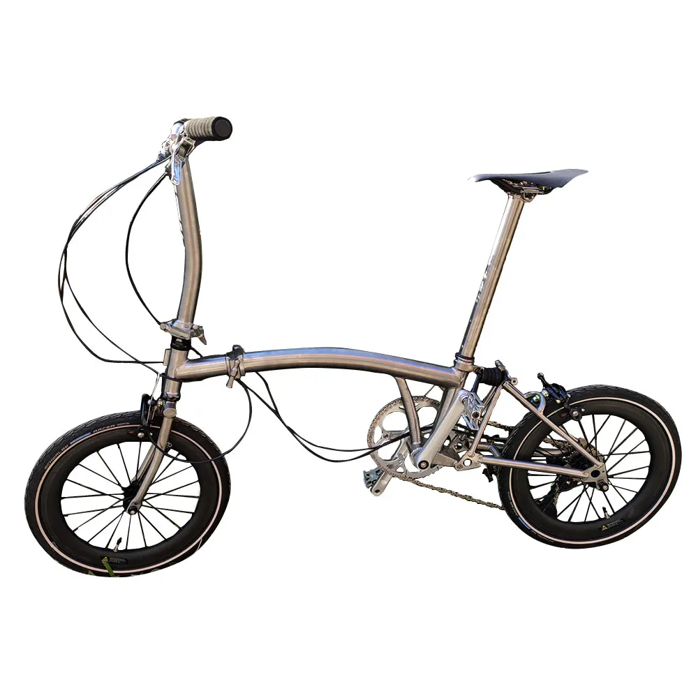 Titanium-Collapsible-Commuting-Bicycle-C-Brake-External-7-Speed-M-bars ...