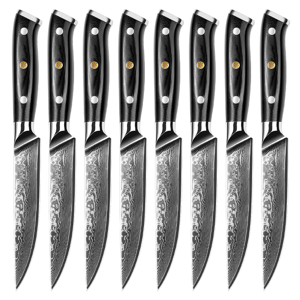 Utility & Steak Knife Set – Damascus Steel Chef Knives 1