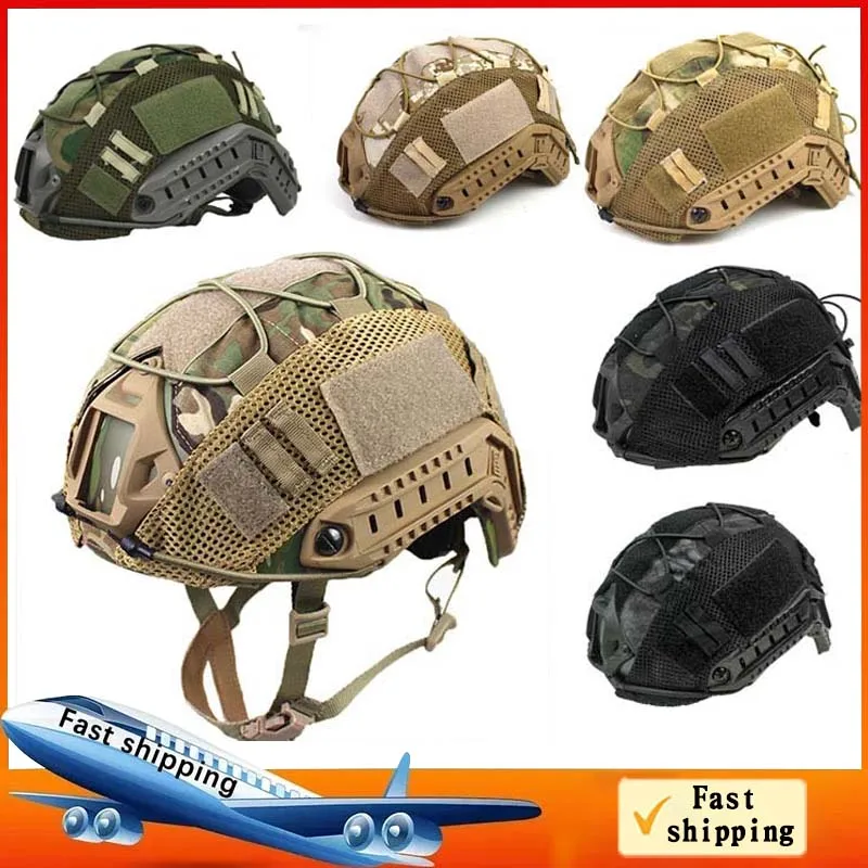 Military Tactical Helmet Cover Self Defense Airsoft Helmet Fast Helmet Protector Elasticated Cord Tactical Military Accessories