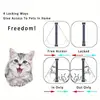 1 Pcs Pet Cat Door In Stock Dog Door With Two-way Entrance And Exit Screen Window Glass Acrylic Board Cat And Dog House 4