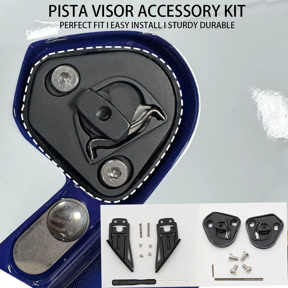 Mecanismo de Base para Visera de Casco AGV PISTA GP RR CORSA R, Incluye Herramientas de Instalación, Accesorios y Repuestos