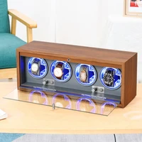 Remontoir de montre vertical domestique, boîte d'évaluation à quatre positions, montres mécaniques, dispositif de remontoir rotatif automatique avec lumière LED 2