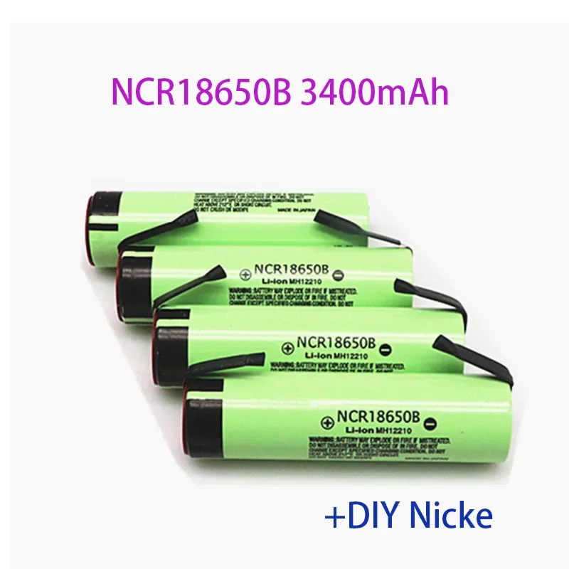 

Free shipping 100% Original NCR18650B 3400mAh 3.7V Rechargeable Li-ion battery 3.7V 18650 battery 3400mAh+DIY Nicke