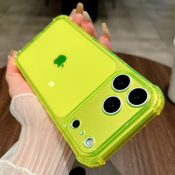 Shockproof Neon Soft TPU Clear Case For iPhone 17 Pro Max 16 15 14 13 12 11 XR XS X 7 8 Plus Camera Protection Silicone Cover 1