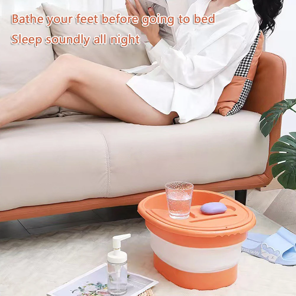 Telescopic Foot Soaking Tub Reusable Foot Bath Massage Bucket Feet Care