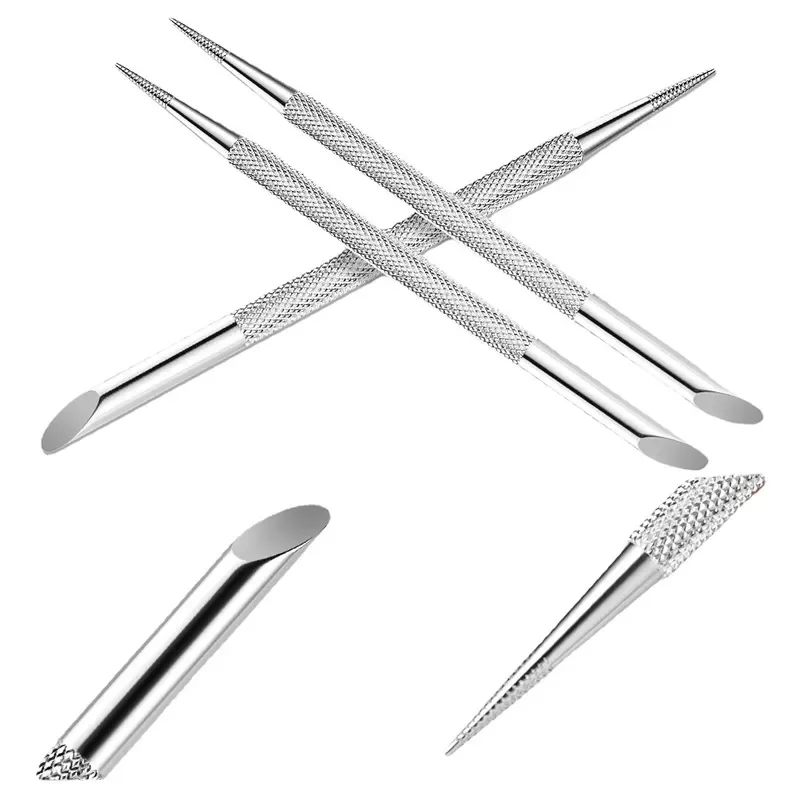 Nail Care Kit Manicure Tools Manicure Pedicure Kit Manicure Set Nail Art Pusher Cuticle Pusher 1 PC Reusable Double-ended Stainless Steel Nail Cuticle Pusher Cuticle Removal Tool Orange Wood Nails Pedicure Drill Stick Tool
