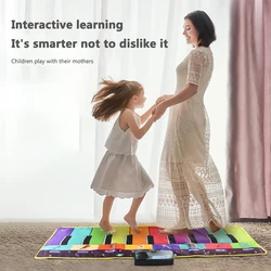 Baby Musical Piano Mat for Kids Toddlers Playing Carpet Keyboard with 8 Instrument Sounds Baby Mat Study Educational Toys