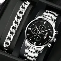 Mode hommes montre de luxe calendrier Quartz montre-Bracelet montres d'affaires homme horloge mâle Bracelet montre-Bracelet 1