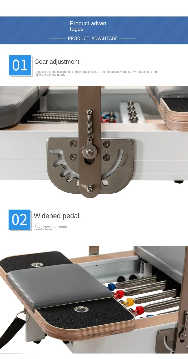 Description Picture 4 of itemYoga Zen Massage Core Fitness Equipment Pilates Five Piece Set Pilates Aluminum Alloy Small White Bed Core Bed