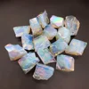 1PC Aura Opalite Crystal Electroplated Glitter Raw Stone Mineral Specimen Home Decoration Reiki Healing Gift 4