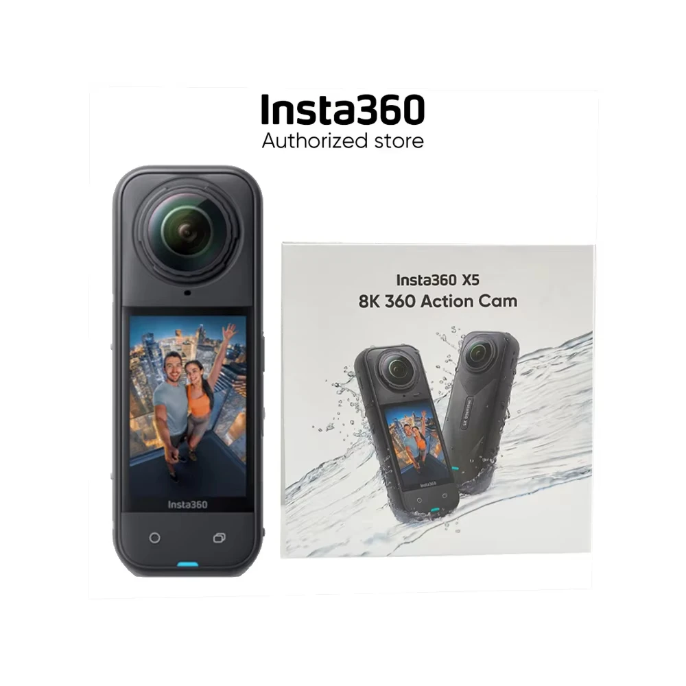 Insta360 X5 X4 Camera 8K Waterproof 360 Action Camera with 1/1.28" 48MP Sensors, 8K 360 HDR Video, 72MP 360 Photo Sports Travel,