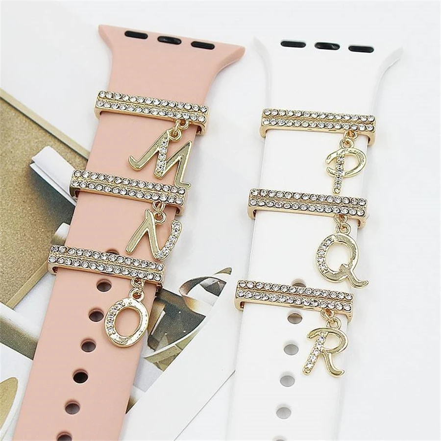

Decoration for Silicone Watchband Smart Watch Accessories Diamond Charms for Galaxy Watch 4 Classic 3 iWatch Accessories Women