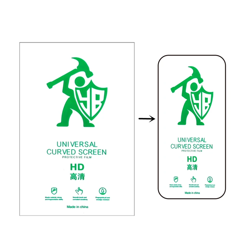 50pcs HD Hydrogel Film For All Phone Protecting Film Cutting Machine TPU Flexible Hydrogel HD Smooth Clear LCD Screen Protector