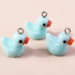 Colorful Cartoon Animal Resin Charms for Jewelry Making and Crafts (20 Pieces) (Blue Color)