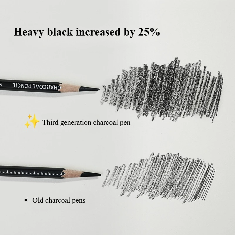 8pcs Charcoal Pencil Not Easy To Break The Core and Easy To Apply and Modify for Sketching Paintings