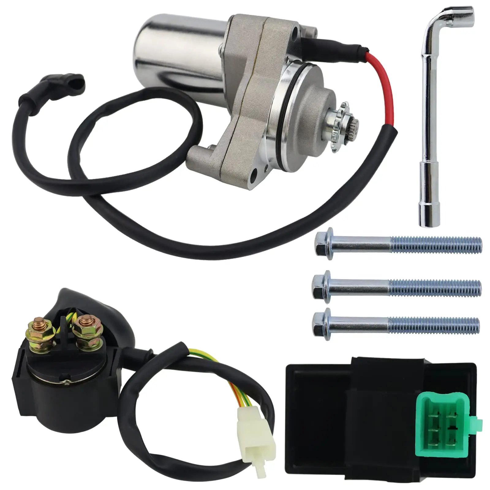 Relè Solenoide Di Avviamento Elettromagnetico 2 Fili Per Scooter 50cc 125cc 150cc, ATV, Go Kart