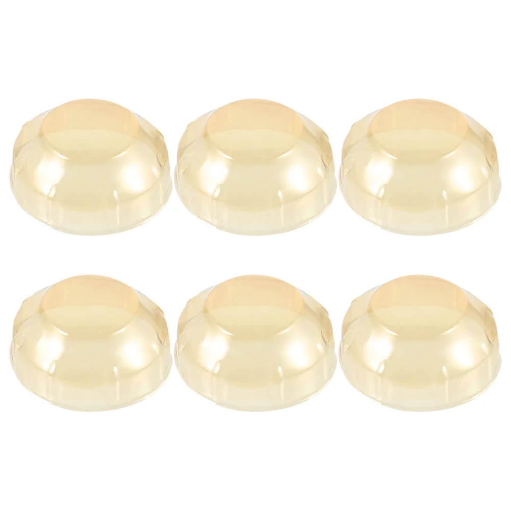 6 Pcs Smoke Cover Plate Protective Smoking Alarm Fire Safety Beige Flexible Dust
