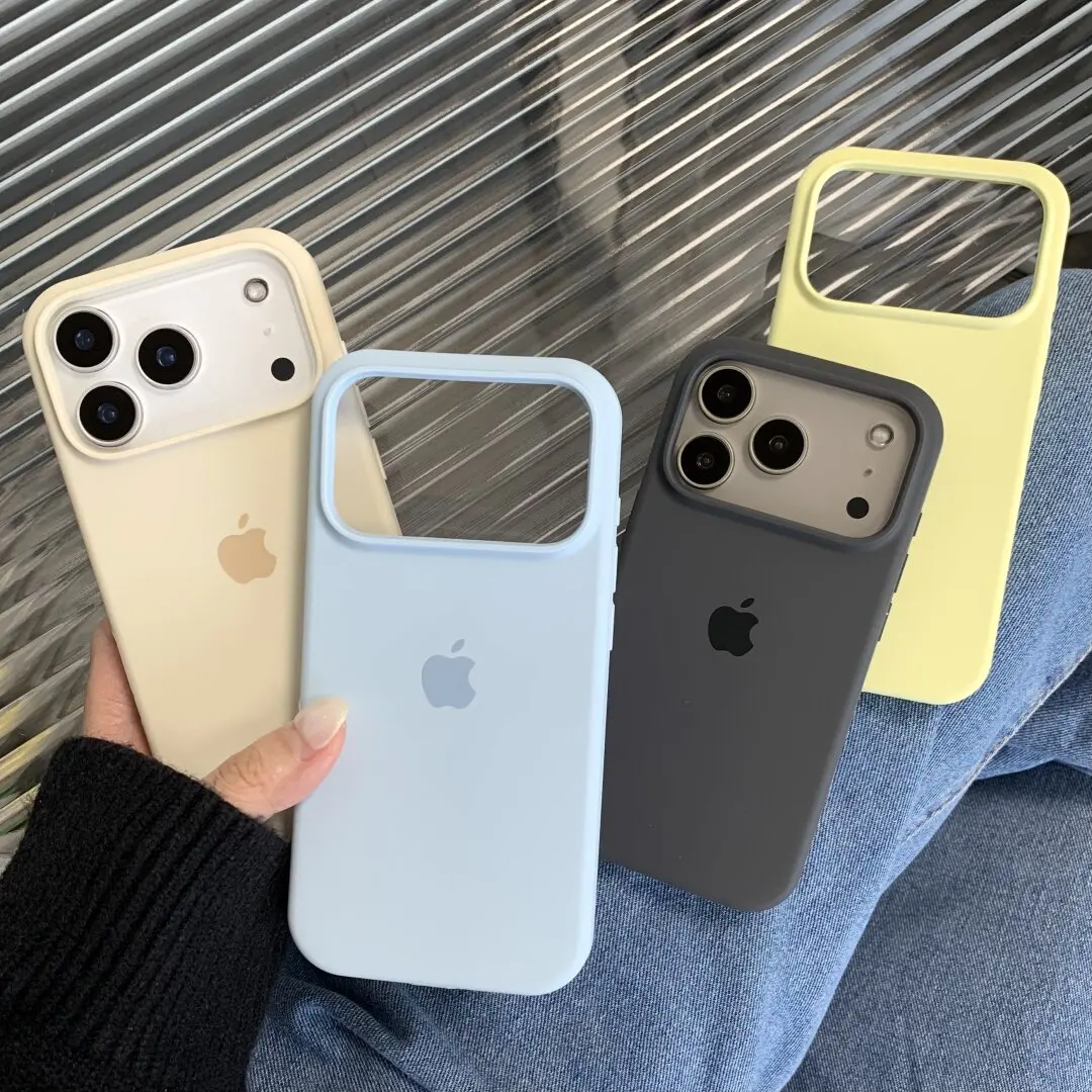 New Official Liquid Silicone Soft Phone Case - Shockproof Cover with Logo
