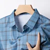 2024 Summer New Men's Business Casual Printed Short Sleeved Shirt Fashion Comfortable Wrinkle Resistant Top 2