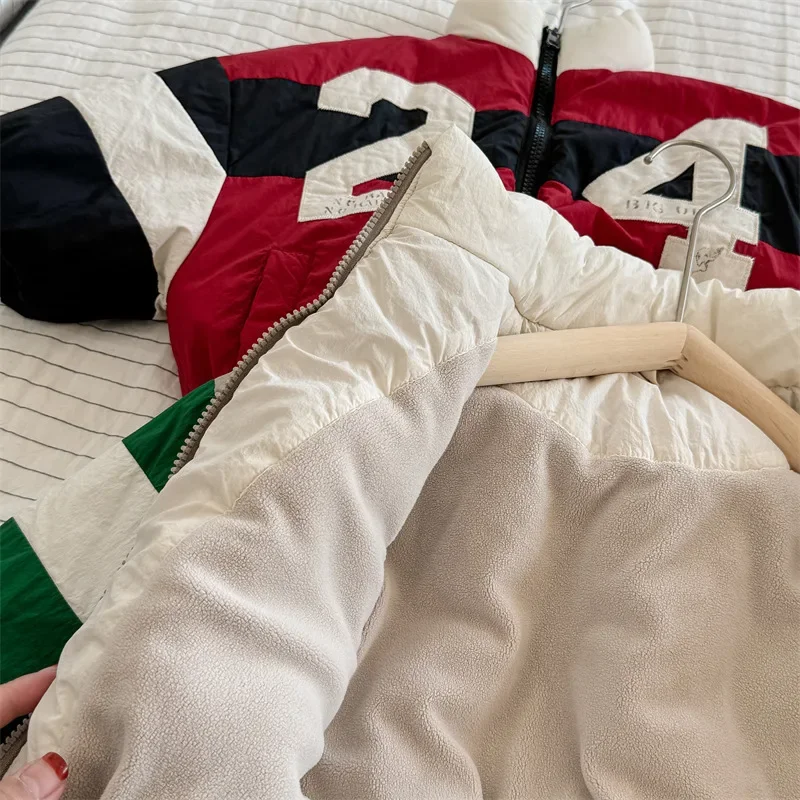 Children Coat Winter Cotton-padded Jacket Digital Embroidery Boy's Baseball Uniform 4633