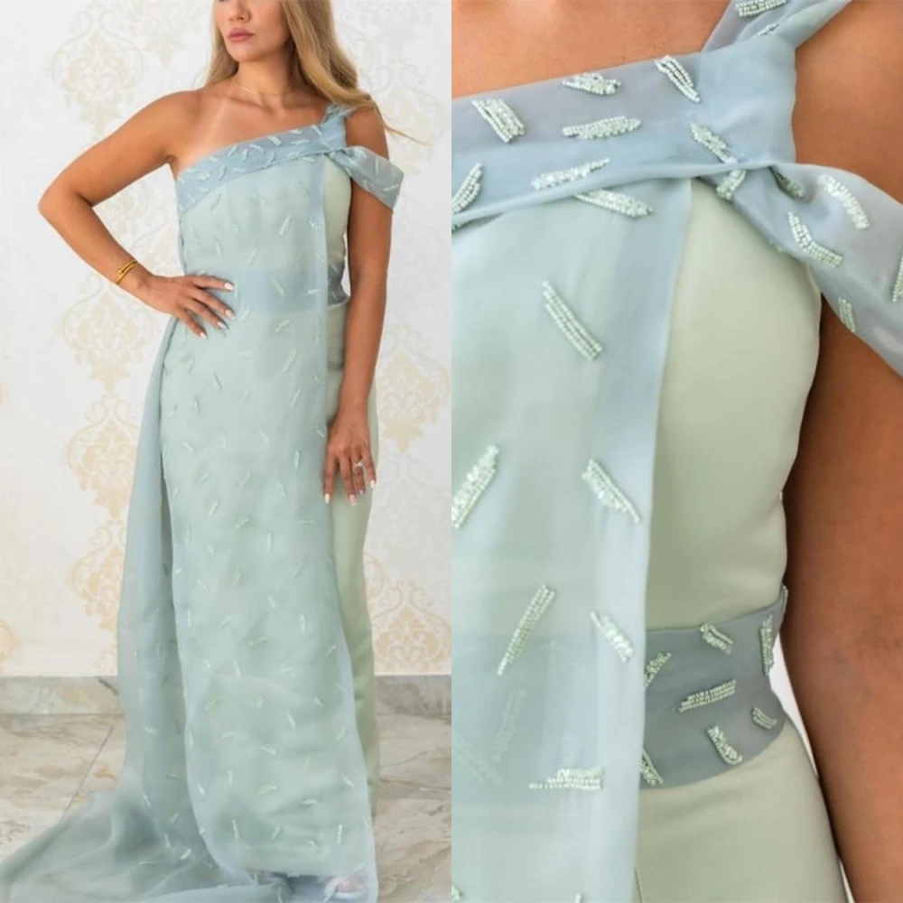 Simple Sheath Strapless Neck Sleeveless Zipper Up Floor-Length Prom Dress