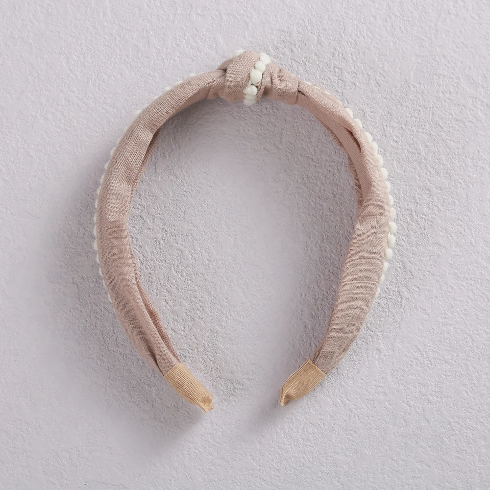 1Pcs Quer Knoten Haar Hoop Stirnbänder für Kinder Schöne Pompom Baby Kinder Stirnbänder Mädchen Haar Zubehör Haar Bands – Detail 20