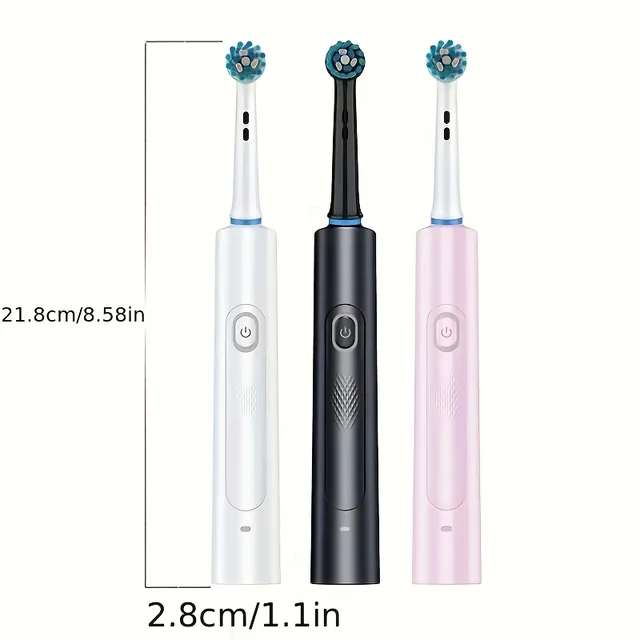 Smart Rotating Timing Electric Toothbrush, Rechargeable Rotary Toothbrush with 4 Heads, 5 Modes Setting Teeth Whitening Oral 5