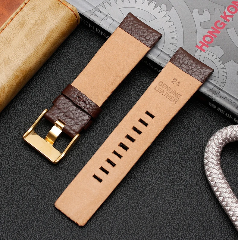 Genuine Leather Watchband for Diesel Watch Belt DZ7257 1657