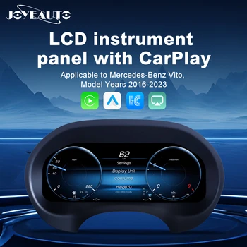 Pannello Strumenti Digitale LCD da 12,3 Pollici per Mercedes Vito 2016-2024, Cruscotto con Contachilometri e Tachimetro, VirtualCluster, CarPlay, Android Auto