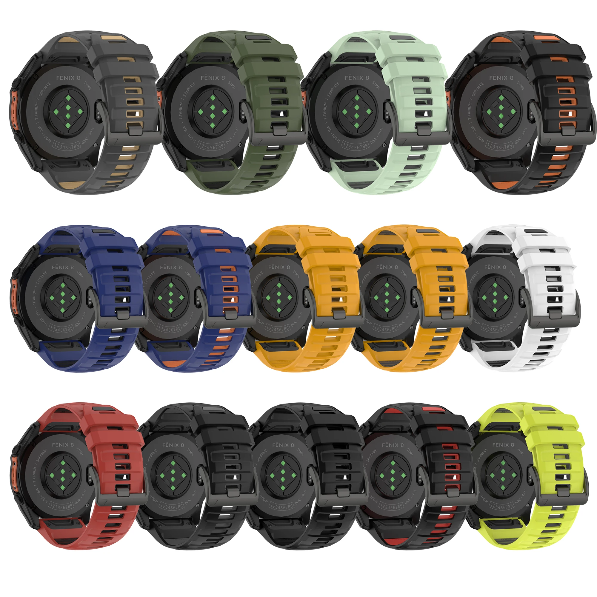 Premium QuickFit Silicone Strap Bracelet - 26mm/22mm Adjustable Band