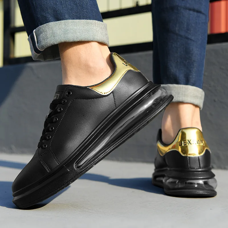 Men's sports shoes, women's fashionable sports shoes, vibration increasing lightweight and comfortable casual skateboardi